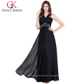 Grace Karin Femmes Robes de soirée élégantes avec sangle Long Robe formelle Robes de soirée noires Robes pour occasions spéciales CL6013